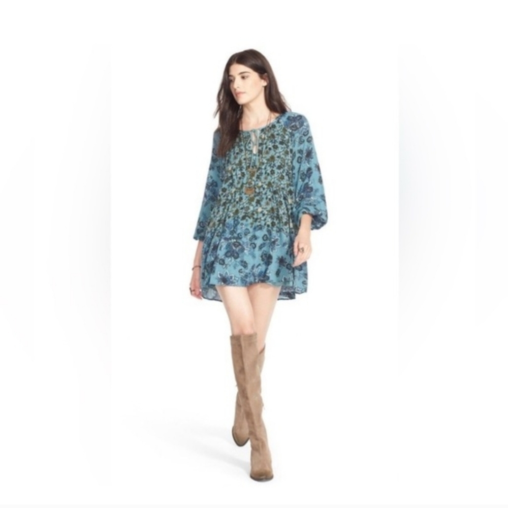 Free people Floral Flirty Mini Dress